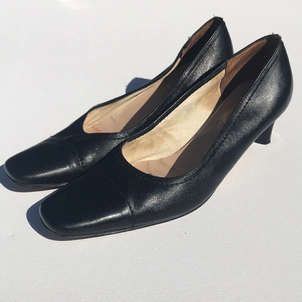 Black Leather Heels from Paris